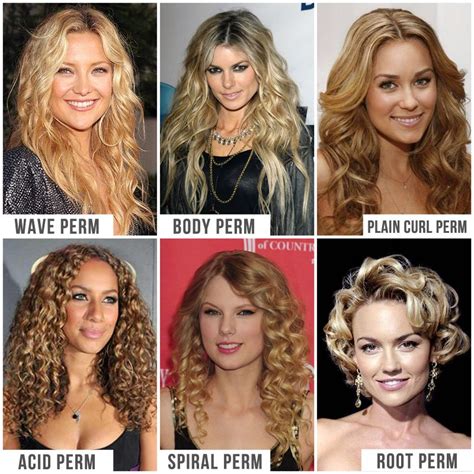 different types of hair perms