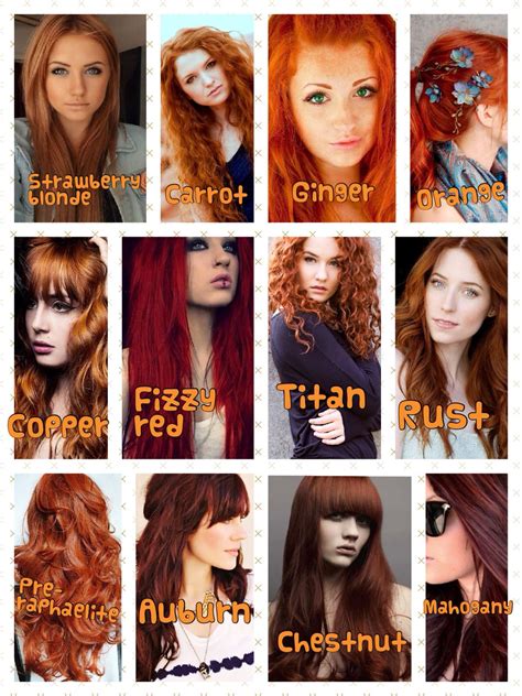 different types of red hair