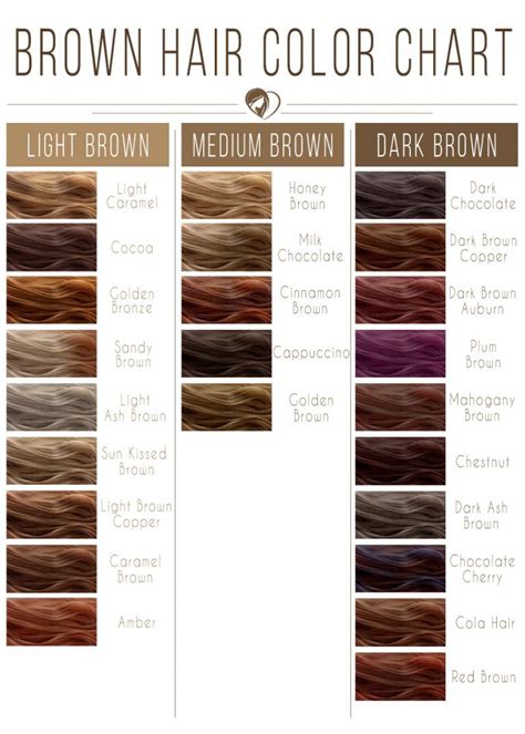 types of brown hair color