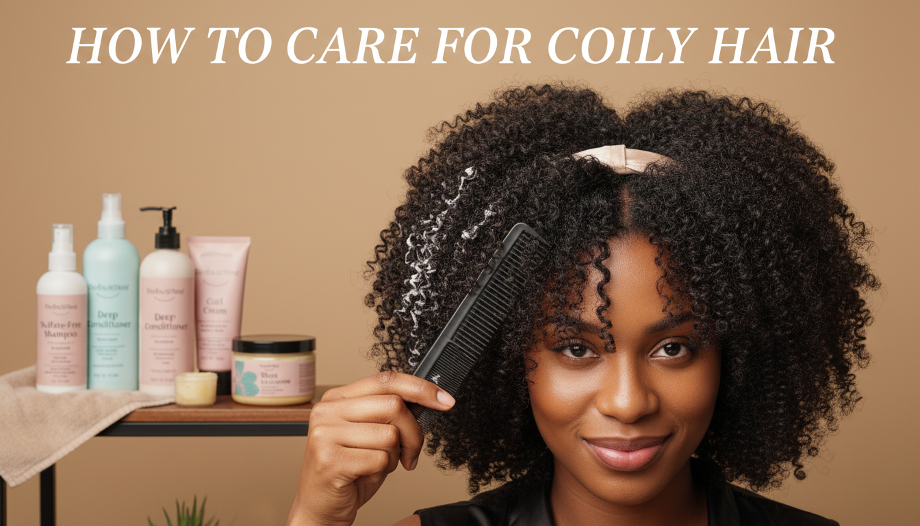 Illustration for blog section about: How to Care for Coily Hair, image 2