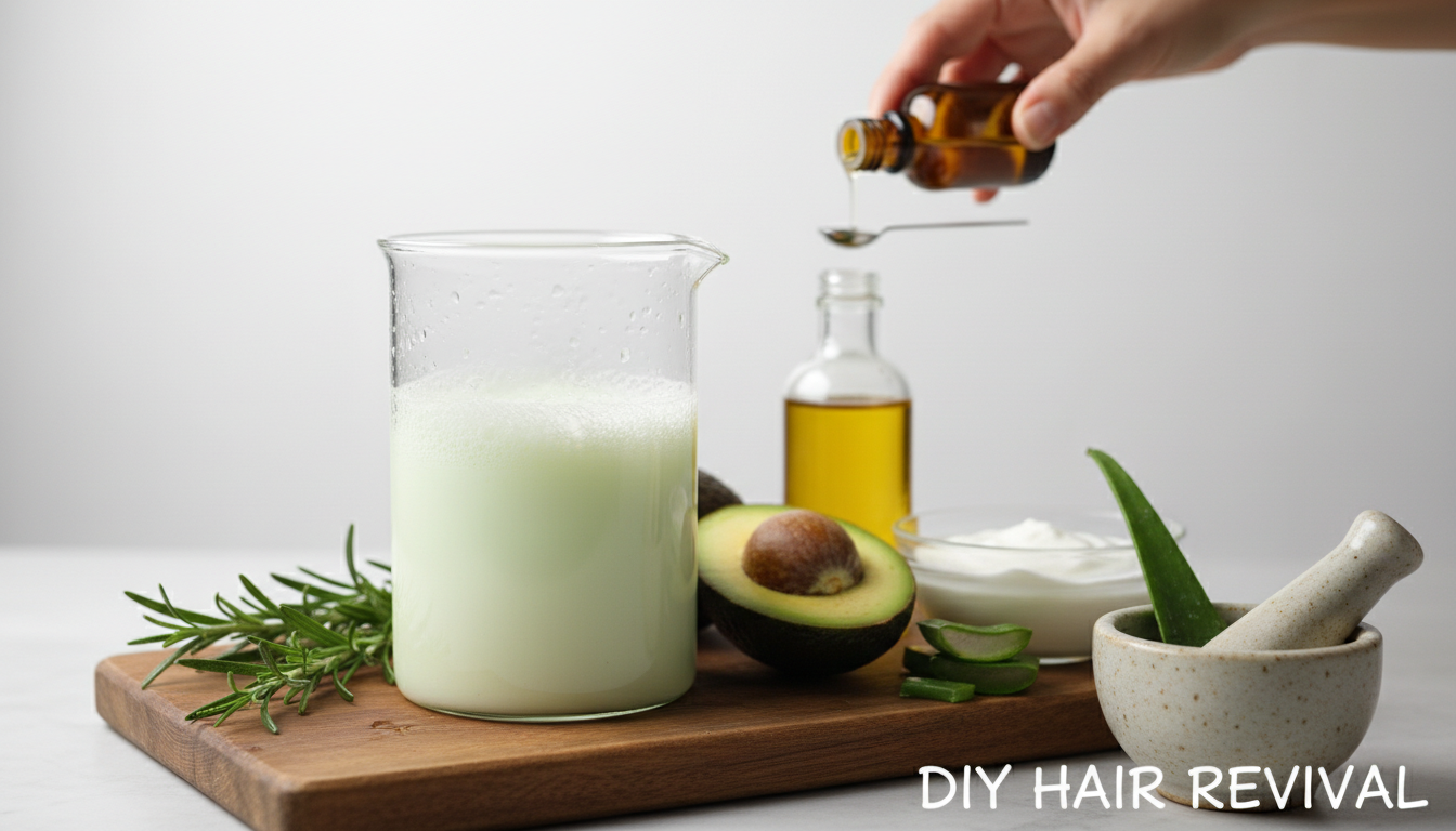 Illustration for blog section about: hair care formula at home, image 2