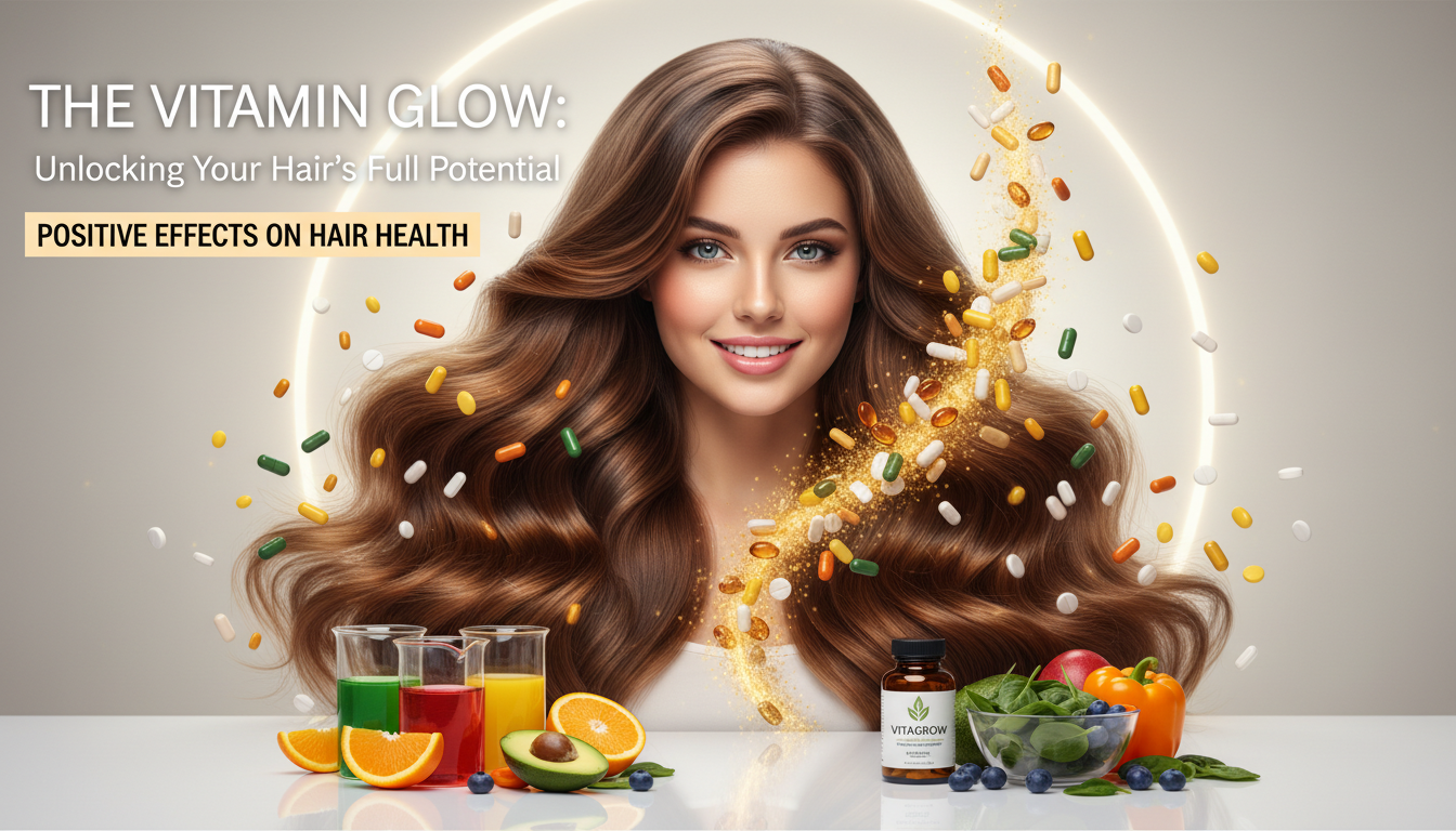 The effects of vitamins on hair health are positive.