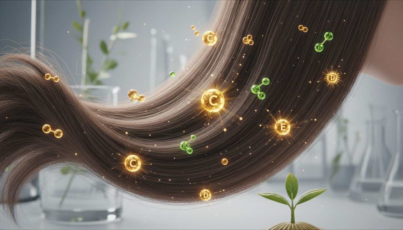 Illustration for blog section about: The effects of vitamins on hair health are positive