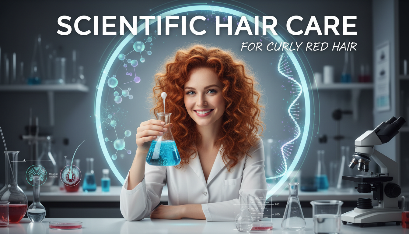 Illustration for blog section about: Scientific hair care tips for curly red hair