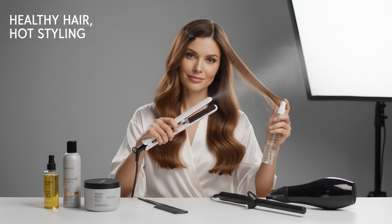 Illustration for blog section about: How To Maintain Healthy Hair While Using Heat Tools, image 1