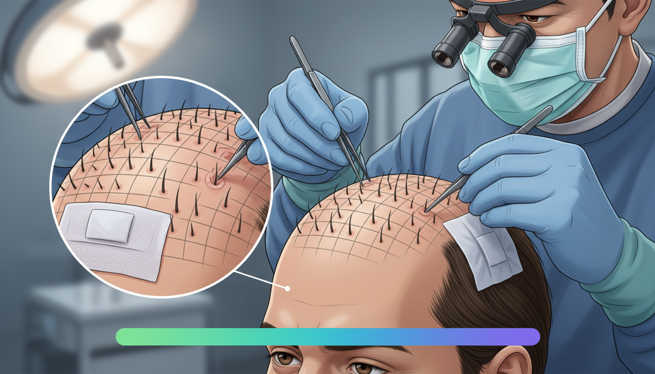 Illustration for blog section about: What should be considered when performing a hair transplant?, i